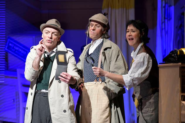 Mario Ramos, Oliver Seidel and Krista Birkner at the photo rehearsal for the play Erich and the Detectives at the Schlosspark Theater Berlin, 21 01 2026 Foto:xM.xBehrensx xFuturexImagex erich_6137
