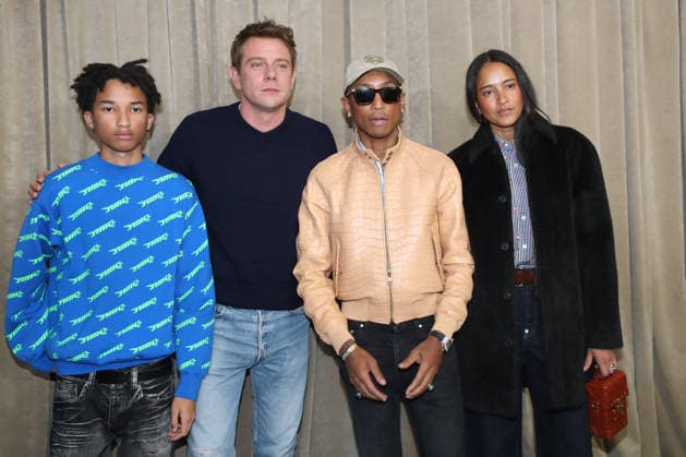 Rocket Williams, Jonathan Anderson Artistic Director of Dior , Pharrell Williams and Helen Lasichanh at the Greeting of the Dior Collection Homme Prêt à Porter Fall Winter 2026 2027 show as part of Paris Fashion Week PFW at the Rodin Museum, in Paris, France, January 21, 2026 Bertrand Rindoff Bestimage Greeting Dior Homme Menswear Fall Winter 2026 2027 show as part of Paris Fashion Week on January 21, 2026 in Paris, France Paris France  Copyright: xBERTRANDxRINDOFFxPETROFFxBERTRANDxRINDOFFxPETROFFx