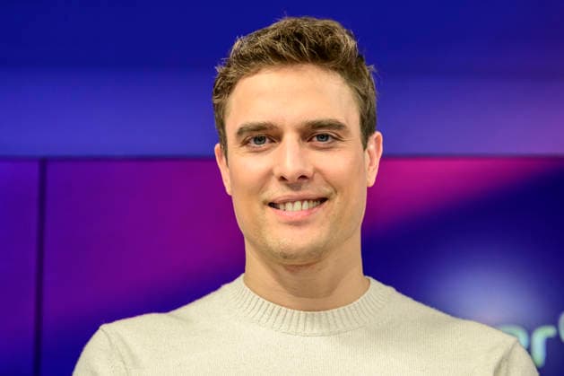 GER, Berlin, studio, guest on maischberger, political talk show, TV, format, with host Sandra Maischberger, Das Erste, from Adlershof at Studio 20, pictured from left Constantin Schreiber Axel Springer foreign correspondent , January 21, 2026, Copyright: HMBxMedia UwexKoch