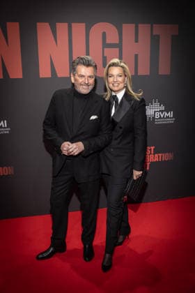BVMI Artist Celebration Night Thomas Anders and his wife Claudia The German Music Industry Association is hosting the Artist Celebration Night, an evening where the industry comes together to celebrate the diversity and power of music Around 300 guests are expected at the dinner and a further 300 guests at the after-show party at Stadion Berlin Copyright: xEventpressxFuhrx
