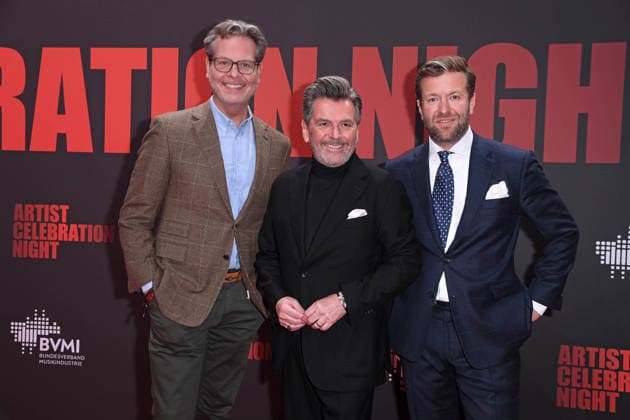 Christian Geller, Thomas Anders, Jonas Haentjes CEO Edel Music at the ARTIST CELEBRATION NIGHT of the German Music Industry Association BVMI at STATION Berlin in Berlin on 21 01 2026
