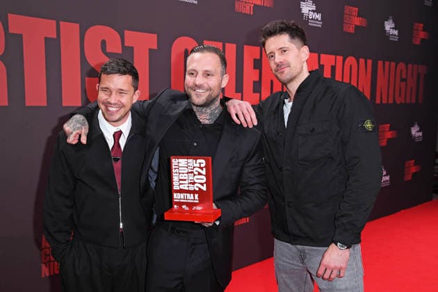 Nico Santos, Kontra K Maximilian Diehn , Vincent Stein SDP at the ARTIST CELEBRATION NIGHT of the Bundesverband Musikindustrie BVMI at STATION Berlin in Berlin on 21 01 2026