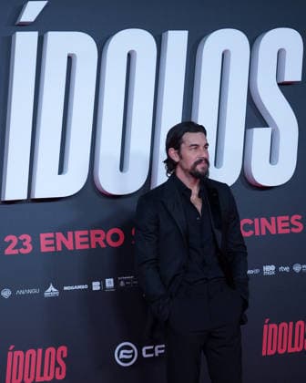 Mario Casas attends the Idolos premiere at Kinepolis Cinema . January 21, 2026 in Madrid, Spain. (202601211487)