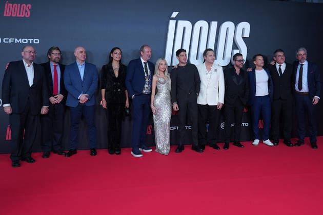 Cast of the film attend the Idolos premiere at Kinepolis Cinema . January 21, 2026 in Madrid, Spain. (202601211561)