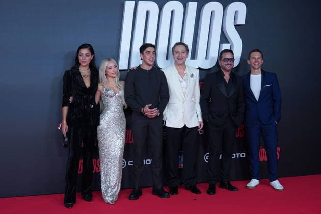 Cast of the film attend the Idolos premiere at Kinepolis Cinema . January 21, 2026 in Madrid, Spain. (202601211586)