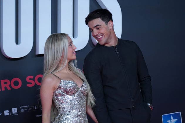 Ana Mena and Oscar Casas attend the Idolos premiere at Kinepolis Cinema . January 21, 2026 in Madrid, Spain. (20260121845)