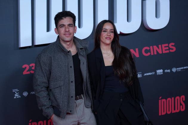 Christian Casas and Monica Pena attend the Idolos premiere at Kinepolis Cinema . January 21, 2026 in Madrid, Spain. (20260121729)