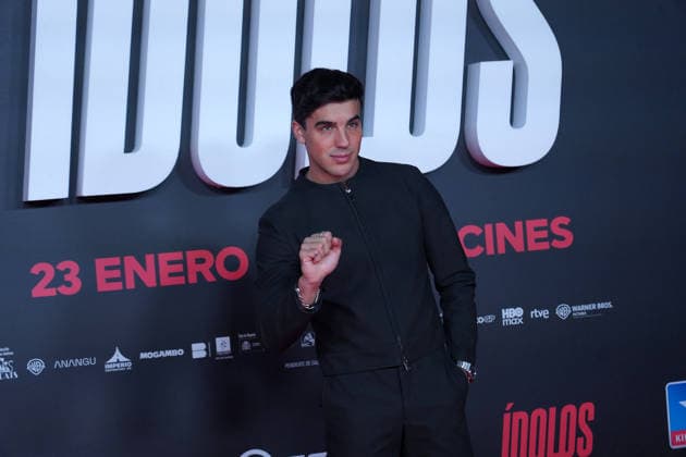 Oscar Casas attends the Idolos premiere at Kinepolis Cinema . January 21, 2026 in Madrid, Spain. (20260121781)