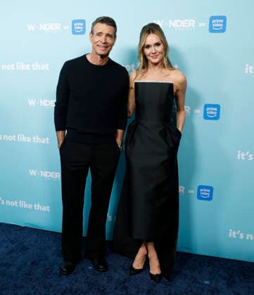 Scott Foley and Erinn Hayes arrive on the red carpet for the premiere of It s Not Like That, produced by Wonder Project for Prime Video at Metrograph on Wednesday, January 21, 2026 in New York City.  NYP20260121104 JOHNxANGELILLO