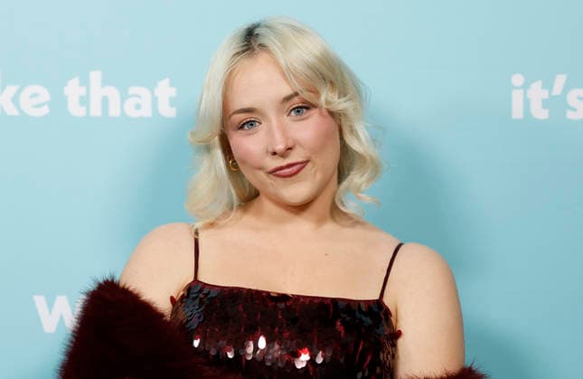 Claire Leslie arrives on the red carpet for the premiere of It s Not Like That, produced by Wonder Project for Prime Video at Metrograph on Wednesday, January 21, 2026 in New York City.  NYP20260121136 JOHNxANGELILLO