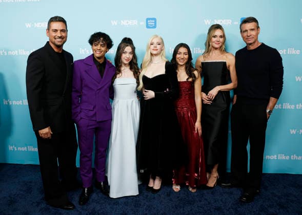 Scott Foley, Caleb Baumann, Cassidy Paul, Leven Miranda, Liv Lindell, Erinn Hayes and J.R. Ramirez arrive on the red carpet for the premiere of It s Not Like That, produced by Wonder Project for Prime Video at Metrograph on Wednesday, January 21, 2026 in New York City.  NYP20260121106 JOHNxANGELILLO