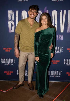 January 21, 2026, New York, Ny, United States: Jonathan Platero and Oksana Platero attends BloodLove A Vampire Pop Opera Off-Broadway First Look Performance and Press Day. Held at New 42 Studios in New York. Zuma Press January 21, 2026. New York United States - ZUMAp281 20260121_zea_p281_052 Copyright: xPhotoxImagexPressx