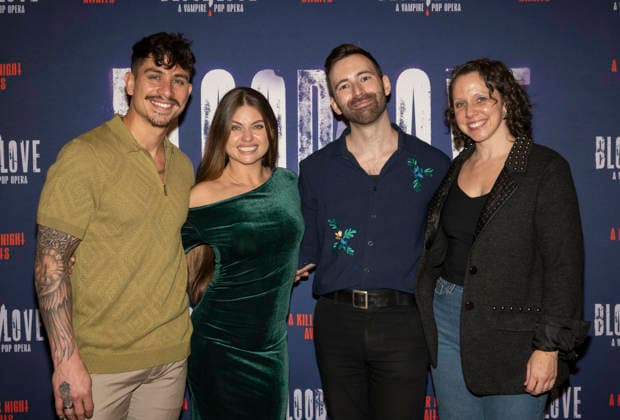 January 21, 2026, New York, Ny, United States: Jonathan Platero, Oksana Platero, Hunter Bird and Natalie Maltoke attend BloodLove A Vampire Pop Opera Off-Broadway First Look Performance and Press Day. Held at New 42 Studios in New York. Zuma Press January 21, 2026. New York United States - ZUMAp281 20260121_zea_p281_055 Copyright: xPhotoxImagexPressx