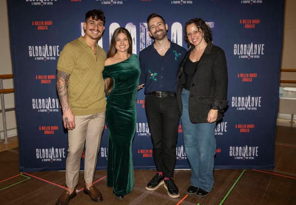 January 21, 2026, New York, Ny, United States: Jonathan Platero, Oksana Platero, Hunter Bird and Natalie Maltoke attend BloodLove A Vampire Pop Opera Off-Broadway First Look Performance and Press Day. Held at New 42 Studios in New York. Zuma Press January 21, 2026. New York United States - ZUMAp281 20260121_zea_p281_059 Copyright: xPhotoxImagexPressx
