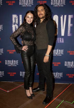 January 21, 2026, New York, Ny, United States: Carey Renee Sharpe and Christopher M. Ramirez attend BloodLove A Vampire Pop Opera Off-Broadway First Look Performance and Press Day. Held at New 42 Studios in New York. Zuma Press January 21, 2026. New York United States - ZUMAp281 20260121_zea_p281_060 Copyright: xPhotoxImagexPressx