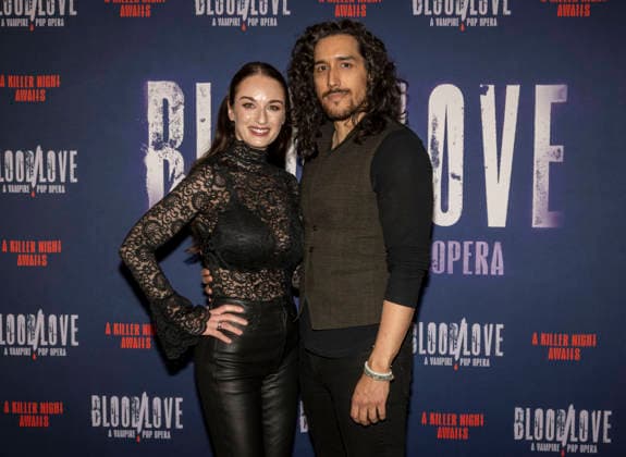January 21, 2026, New York, Ny, United States: Carey Renee Sharpe and Christopher M. Ramirez attend BloodLove A Vampire Pop Opera Off-Broadway First Look Performance and Press Day. Held at New 42 Studios in New York. Zuma Press January 21, 2026. New York United States - ZUMAp281 20260121_zea_p281_066 Copyright: xPhotoxImagexPressx