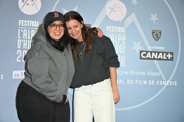 Alpe d Huez 29th Comedy Film Festival Melha Bedia and Marie-Julie Baup posing for a photocall during the 29th Comedy Film Festival in L Alpe d’Huez, France, on January 21, 2026. Photo by Mireille Ampilhac ABACAPRESS.COM L Alpe Du Huez France  Copyright: xAmpilhacxMireille ABACAx