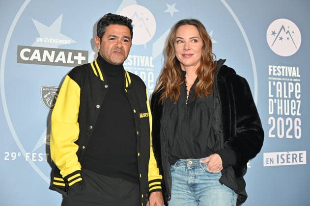 Alpe d Huez 29th Comedy Film Festival Jamel Debbouze and Melissa Theuriau posing for a photocall during the 29th Comedy Film Festival in L Alpe d’Huez, France, on January 21, 2026. Photo by Mireille Ampilhac ABACAPRESS.COM L Alpe Du Huez France  Copyright: xAmpilhacxMireille ABACAx