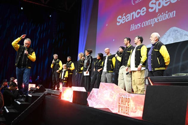 Alpe d Huez 29th Comedy Film Festival Franck Dubosc, Philippe Lacheau, Jamel Debbouze and the cast attending the screening of Masupilami during the 29th Comedy Film Festival in L Alpe d’Huez, France, on January 21, 2026. Photo by Mireille Ampilhac ABACAPRESS.COM L Alpe Du Huez France  Copyright: xAmpilhacxMireille ABACAx
