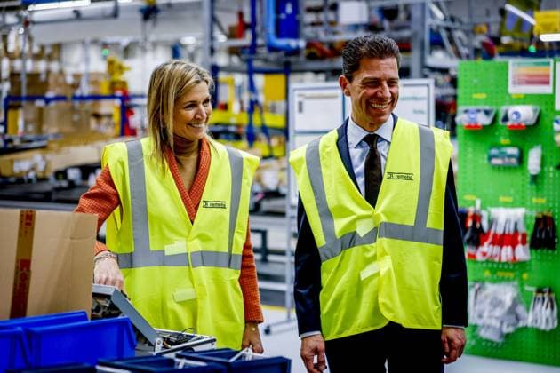 APELDOORN Queen Maxima will be on a working visit to the BDR Thermea factory and its subsidiary Remeha in Apeldoorn. The visit will focus on the energy transition and the development of sustainable heating solutions for residential buildings, as well as commercial, social, and industrial buildings. ROBIN UTRECHT PHOTOGRAPHY ANP netherlands out - belgium out  Copyright: xx x548215729x originalFilename: 548215729.jpg