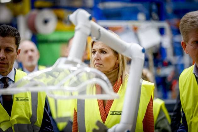 APELDOORN Queen Maxima will be on a working visit to the BDR Thermea factory and its subsidiary Remeha in Apeldoorn. The visit will focus on the energy transition and the development of sustainable heating solutions for residential buildings, as well as commercial, social, and industrial buildings. ROBIN UTRECHT PHOTOGRAPHY ANP netherlands out - belgium out  Copyright: xx x548215742x originalFilename: 548215742.jpg