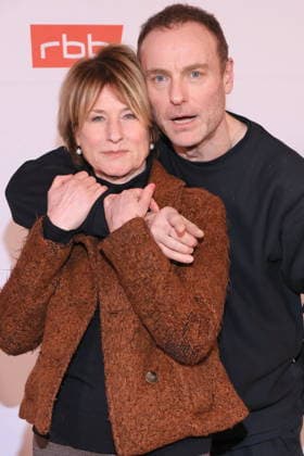 21 01 2026, Corinna Harfouch and Mark Waschke at the premiere of Tatort Gefahrengebiet, ARD, crime movie, at Delphi Filmpalast, Berlin, Berlin Germany, Germany