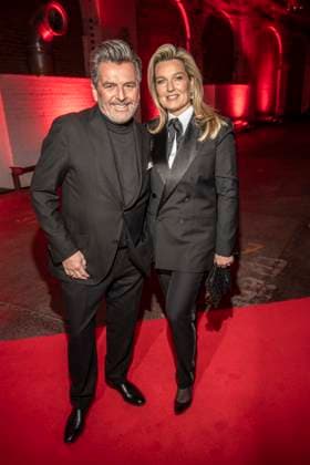 abb Thomas Anders with wife Claudia Hess on the red carpet at the Artist Celebration Night at Station Berlin on 21 01 2026 in Berlin Berlin Germany