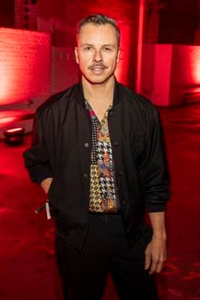 abb Tino Piontek Purple Disco Machine as a guest on the red carpet at the Artist Celebration Night at Station Berlin on 21 01 2026 in Berlin Berlin Germany