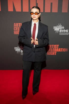 abb Dela as a guest on the red carpet at the Artist Celebration Night at Station Berlin on 21 01 2026 in Berlin Berlin Germany