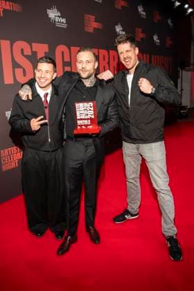 abb Nico Santos, Kontra K Maximilian Diehn , Award Winner Domestic Album of the Year and Beatzarre as guests at the Artist Celebration Night at Station Berlin on 21 01 2026 in Berlin Berlin Germany