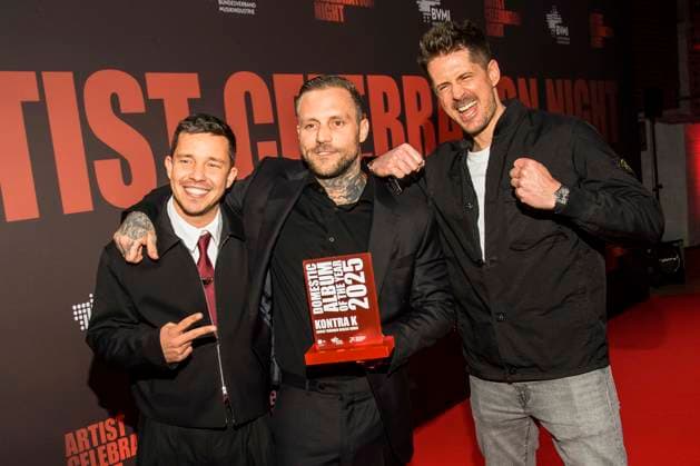 abb Nico Santos, Kontra K Maximilian Diehn , Award Winner Domestic Album of the Year and Beatzarre as guests at the Artist Celebration Night at Station Berlin on 21 01 2026 in Berlin Berlin Germany