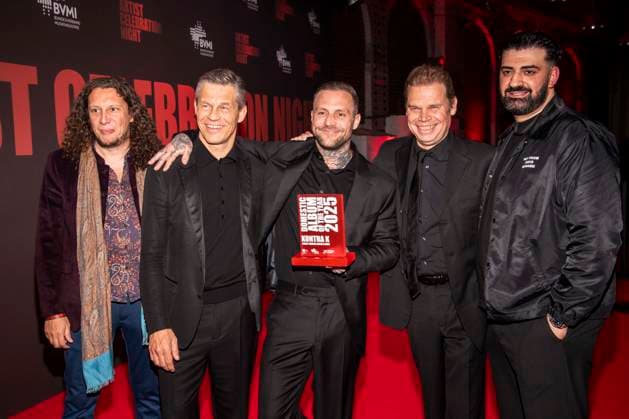 abb Frank Briegmann Kontra K Maximilian Diehn , Prizewinner Domestic Album of the Year as guest at the Artist Celebration Night at Station Berlin on 21 01 2026 in Berlin Berlin Germany