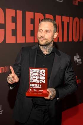 abb Kontra K Maximilian Diehn , Prizewinner Domestic Album of the Year as a guest at the Artist Celebration Night at Station Berlin on 21 01 2026 in Berlin Berlin Germany