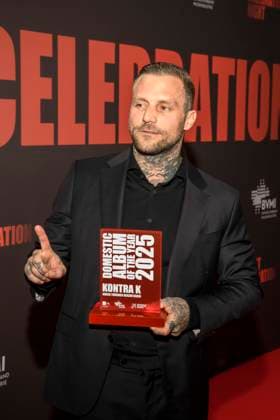 abb Kontra K Maximilian Diehn , Prizewinner Domestic Album of the Year as a guest at the Artist Celebration Night at Station Berlin on 21 01 2026 in Berlin Berlin Germany