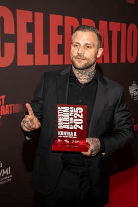 abb Kontra K Maximilian Diehn , Prizewinner Domestic Album of the Year as a guest at the Artist Celebration Night at Station Berlin on 21 01 2026 in Berlin Berlin Germany