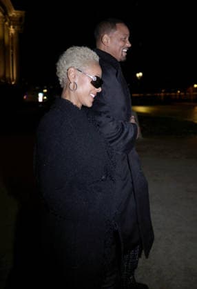 Jada Pinkett and Will Smith are leaving Grand Palais where their son Jaden presented his collaboration as Louboutin artistic director, during Paris Fashion Week Jada Pinkett et Will Smith à la sortie du Grand Palais ou leur fils Jaden presentait sa collection Louboutin en tant que directeur artistique, pendant la Fashion Week 452416 2026 01 21 Paris France Smith, Will Pinkett Smith, Jada  Copyright: xJasminexAissaouix xStarfacex STAR_452416_001