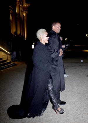 Jada Pinkett and Will Smith are leaving Grand Palais where their son Jaden presented his collaboration as Louboutin artistic director, during Paris Fashion Week Jada Pinkett et Will Smith à la sortie du Grand Palais ou leur fils Jaden presentait sa collection Louboutin en tant que directeur artistique, pendant la Fashion Week 452416 2026 01 21 Paris France Smith, Will Pinkett Smith, Jada  Copyright: xJasminexAissaouix xStarfacex STAR_452416_002