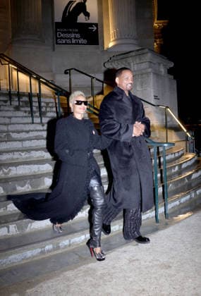 Jada Pinkett and Will Smith are leaving Grand Palais where their son Jaden presented his collaboration as Louboutin artistic director, during Paris Fashion Week Jada Pinkett et Will Smith à la sortie du Grand Palais ou leur fils Jaden presentait sa collection Louboutin en tant que directeur artistique, pendant la Fashion Week 452416 2026 01 21 Paris France Smith, Will Pinkett Smith, Jada  Copyright: xJasminexAissaouix xStarfacex STAR_452416_004