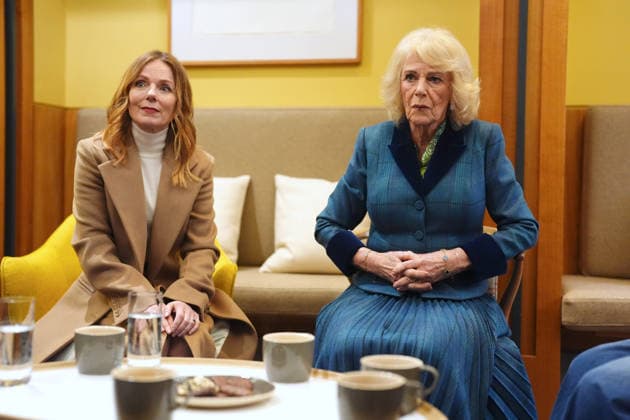 . 21 01 2026. Cheltenham, United Kingdom. Queen Camilla, President of Maggie s, with former Spice Girl Geri Halliwell-Horner during a visit to the charity s centre in Cheltenham, United Kingdom.  xPoolx xi-Imagesx IIM-26523-0006
