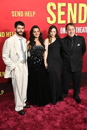 Dylan O Brien, Zainab Azizi, Rachel McAdams and Sam Raimi at the world premiere of the movie Send Help at the TCL Chinese Theatre Los Angeles, 21 01 2026 Foto:xD.xStarbuckx xFuturexImagex help_6259