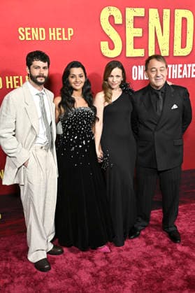 Dylan O Brien, Zainab Azizi, Rachel McAdams and Sam Raimi at the world premiere of the movie Send Help at the TCL Chinese Theatre Los Angeles, 21 01 2026 Foto:xD.xStarbuckx xFuturexImagex help_6260