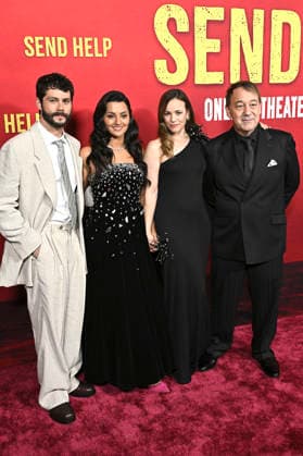 Dylan O Brien, Zainab Azizi, Rachel McAdams and Sam Raimi at the world premiere of the movie Send Help at the TCL Chinese Theatre Los Angeles, 21 01 2026 Foto:xD.xStarbuckx xFuturexImagex help_6261