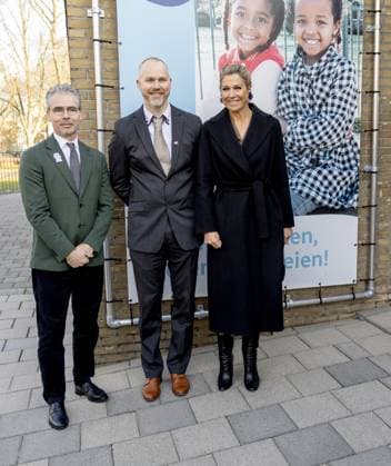 Alphen aan den Rijn, The Netherlands, 2026-01-22 10:59:07 Queen Maxima, honorary chair of More Music in the Classroom, is visiting Stromen Primary School in Alphen aan den Rijn. The school is participating in the new program Make Space for Creativity. PHOTO: NLBeeld POOL Albert Nieboer Credit: NL Beeld Patrick van Emst  Copyright: xx x