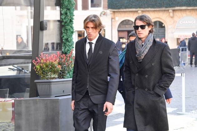 Rome, Death of Valentino Garavani - Day 2 - Chapel of Rest in Rome at his Foundation in Piazza Mignanelli - Pictured: Sean and Anthony Souza  Copyright: xVincenzoxLandix xipa-agency.netx xDxAngelo Landix IPA_Agency_IPA70413142