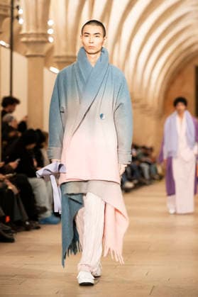 PFW - Issey Miyake Runway A model wears a creation as part of the Issey Miyake Fall Winter 2026-2027 Men s collection presented in Paris, Thursday, Jan. 22, 2026. Photo by Eliot Blondet ABACAPRESS.COM Paris France France  Copyright: xBlondetxEliot ABACAx
