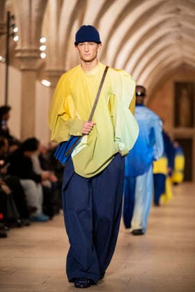PFW - Issey Miyake Runway A model wears a creation as part of the Issey Miyake Fall Winter 2026-2027 Men s collection presented in Paris, Thursday, Jan. 22, 2026. Photo by Eliot Blondet ABACAPRESS.COM Paris France France  Copyright: xBlondetxEliot ABACAx