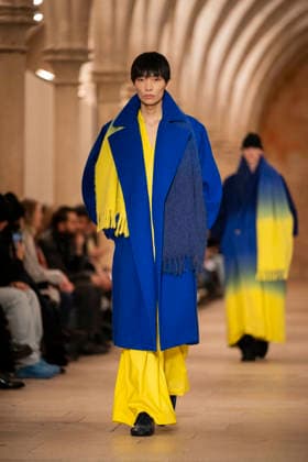 PFW - Issey Miyake Runway A model wears a creation as part of the Issey Miyake Fall Winter 2026-2027 Men s collection presented in Paris, Thursday, Jan. 22, 2026. Photo by Eliot Blondet ABACAPRESS.COM Paris France France  Copyright: xBlondetxEliot ABACAx