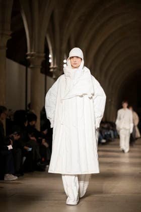 PFW - Issey Miyake Runway A model wears a creation as part of the Issey Miyake Fall Winter 2026-2027 Men s collection presented in Paris, Thursday, Jan. 22, 2026. Photo by Eliot Blondet ABACAPRESS.COM Paris France France  Copyright: xBlondetxEliot ABACAx