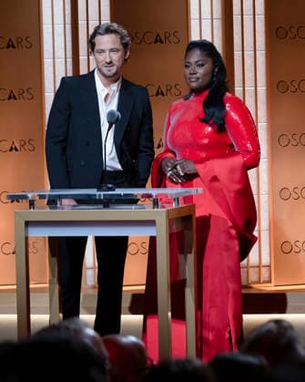January 22, 2026, Los Angeles, California, USA: LEWIS PULLMAN and DANIELLE BROOKS speak onstage during the 98th Oscar Nominations Announcement. Los Angeles USA - ZUMAb173 20260122_aap_b173_028 Copyright: xBillyxBennightx