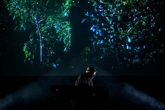Audiovisual performance by American film sound designer and composer Dean Hurley, long-time collaborator of David Lynch, January 22, 2026, Center for Contemporary Art, DOX, Prague. The event was part of the accompanying program for the exhibition David Lynch: Up in Flames. (CTKxPhoto VitxSimanek) CTKPhotoP2026012211099  CTKPhotoP2026012211099